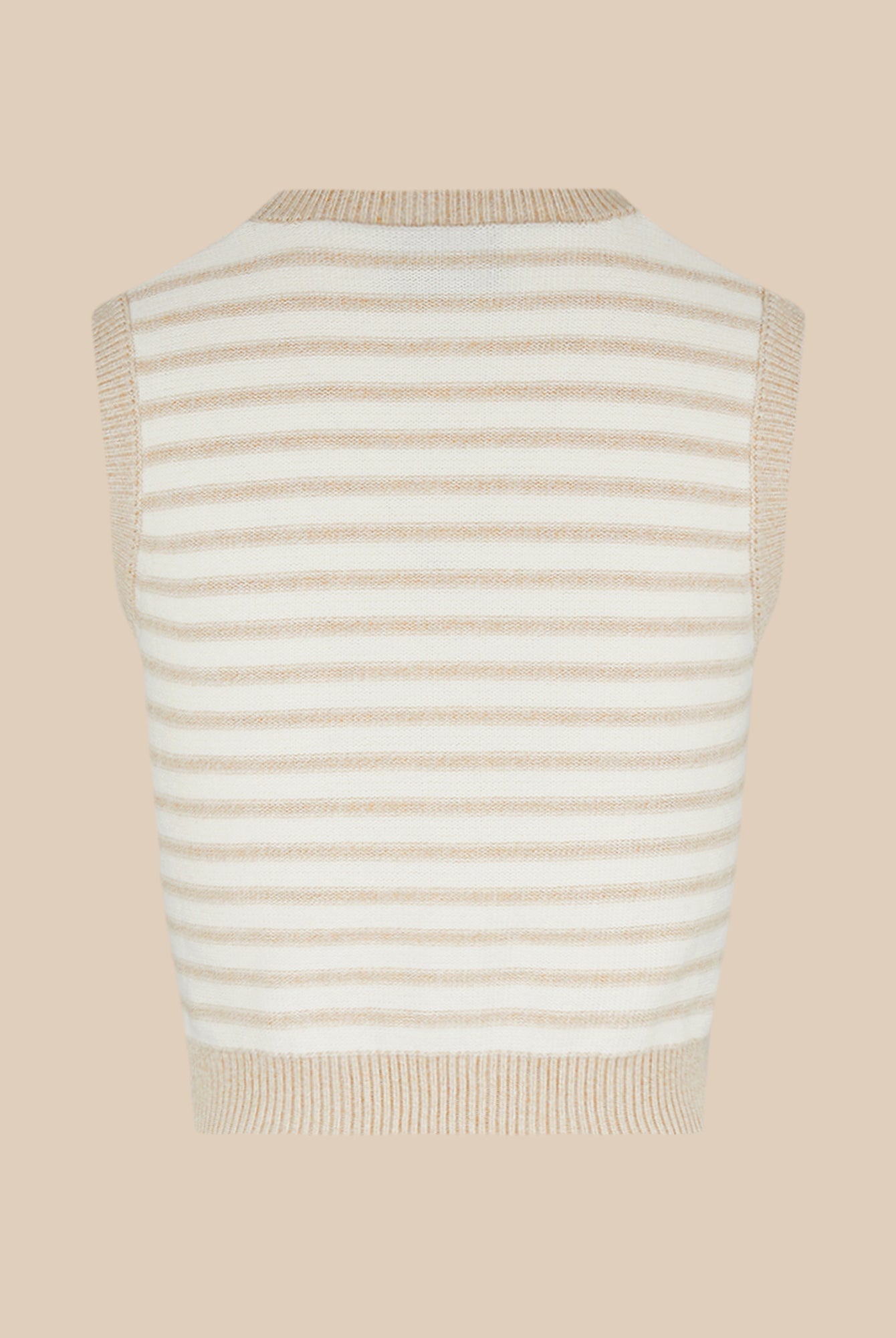 Top sans manches bicolore - Écru & Beige