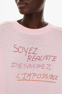 Pull à motifs en strass en laine - Baby Rose