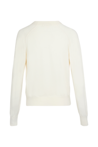 Pull à motifs en strass en laine - Blanc