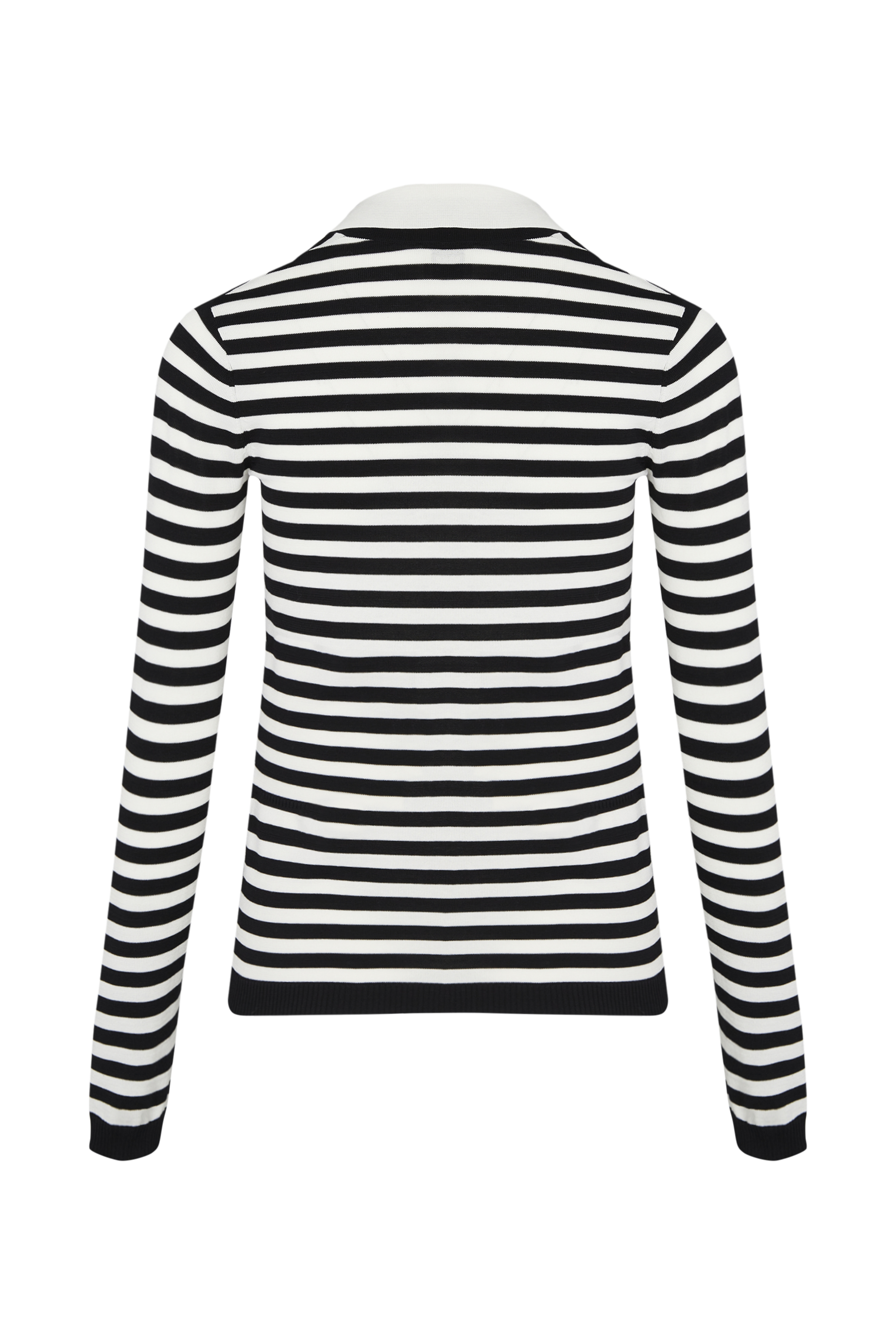 Chemise en maille rayée - Écru