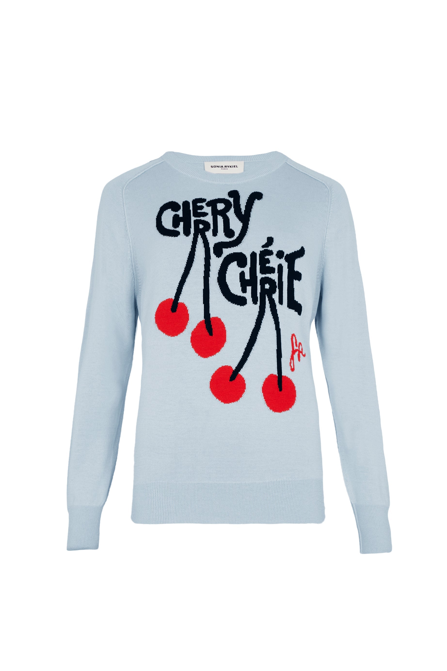 Pull à manches longues à motifs cerises - Baby Blue