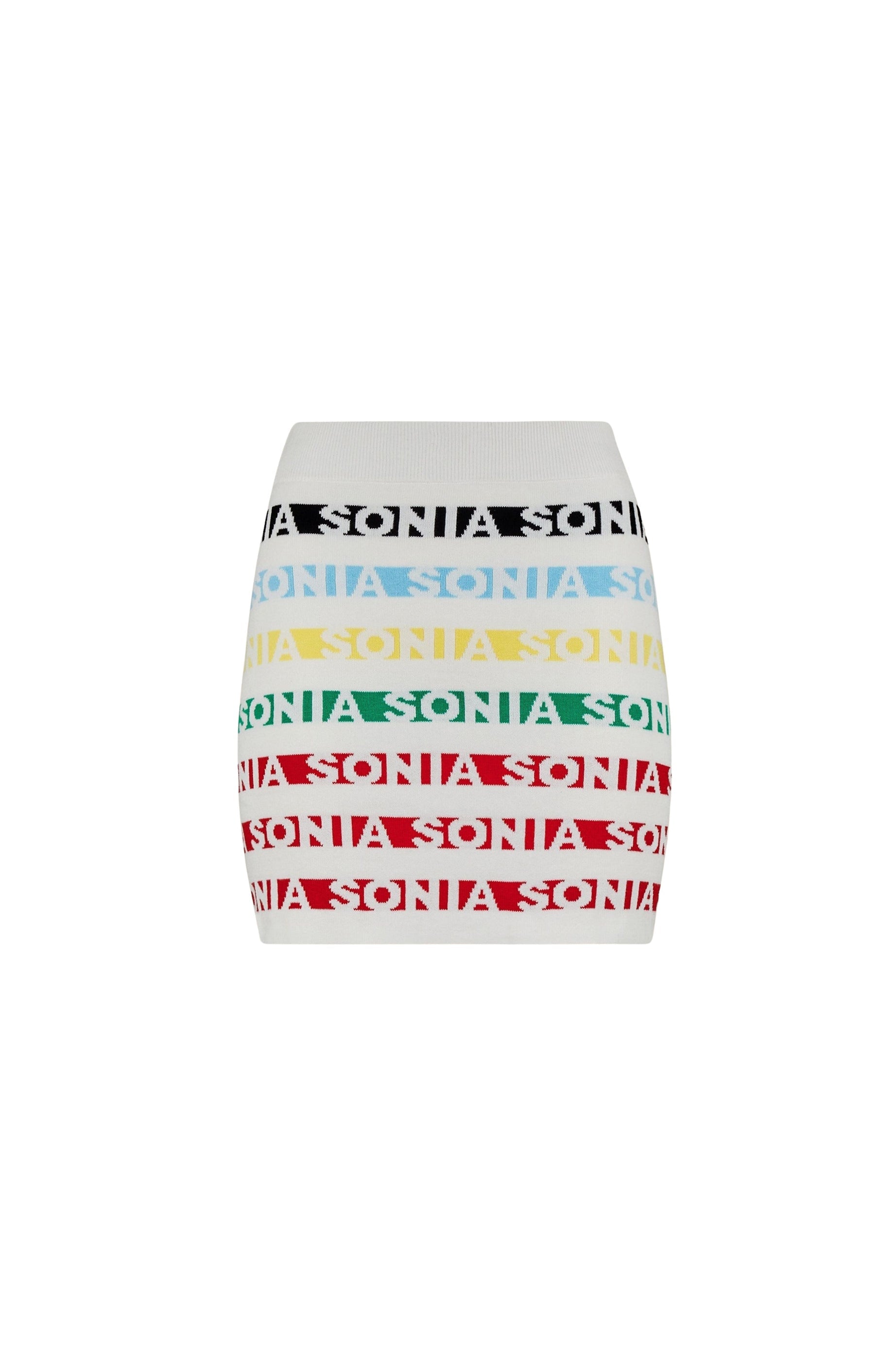Jupe courte rayée - Multicolor Blanc