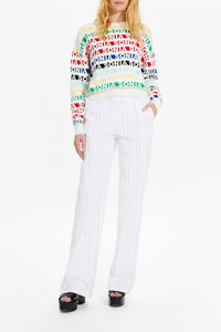 Pull Sonia rayé - Multicolor Blanc