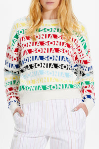 Pull Sonia rayé - Multicolor Blanc