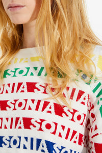 Pull Sonia rayé - Multicolor Blanc