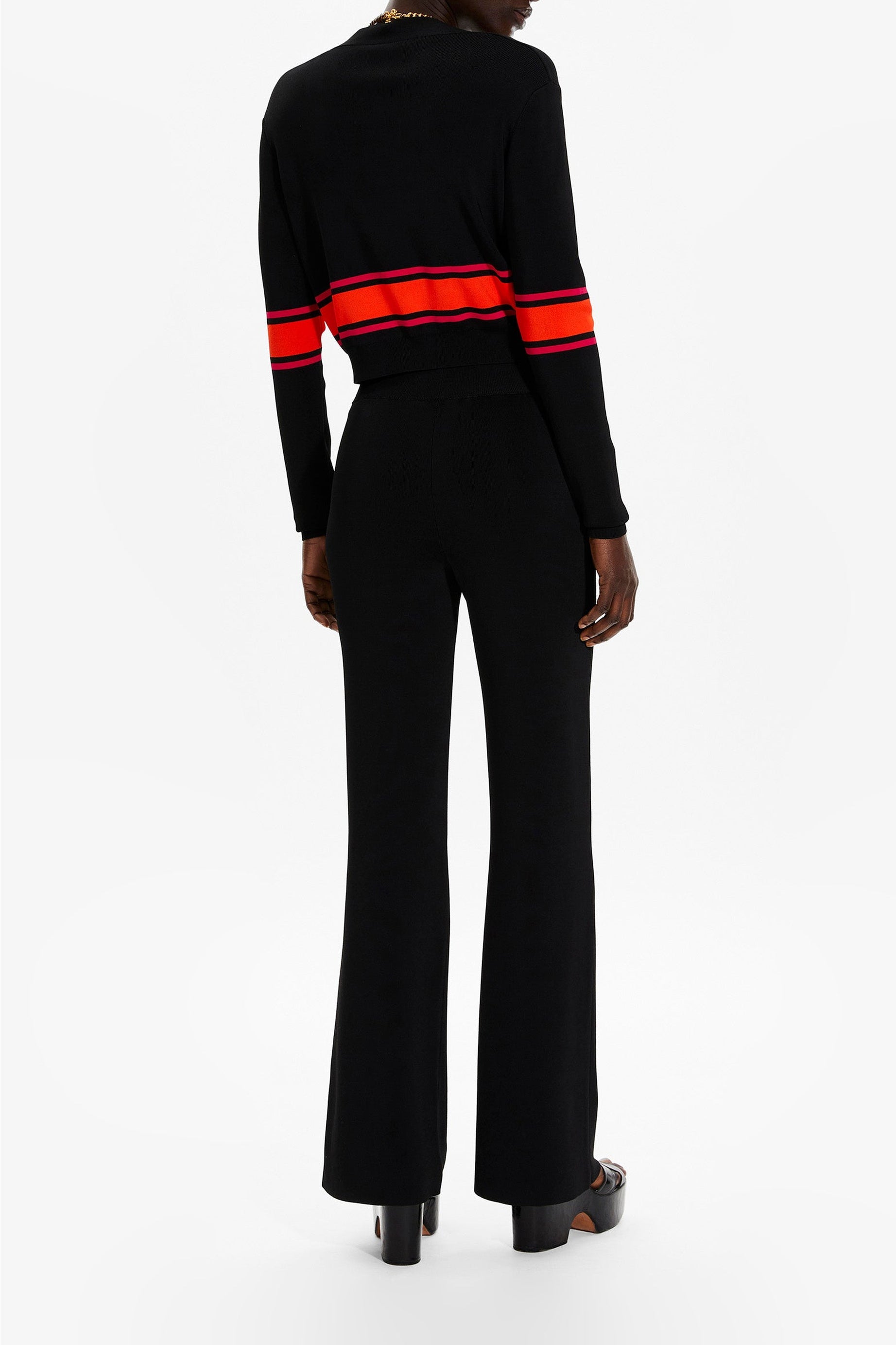 Pantalon flare fluide - Noir