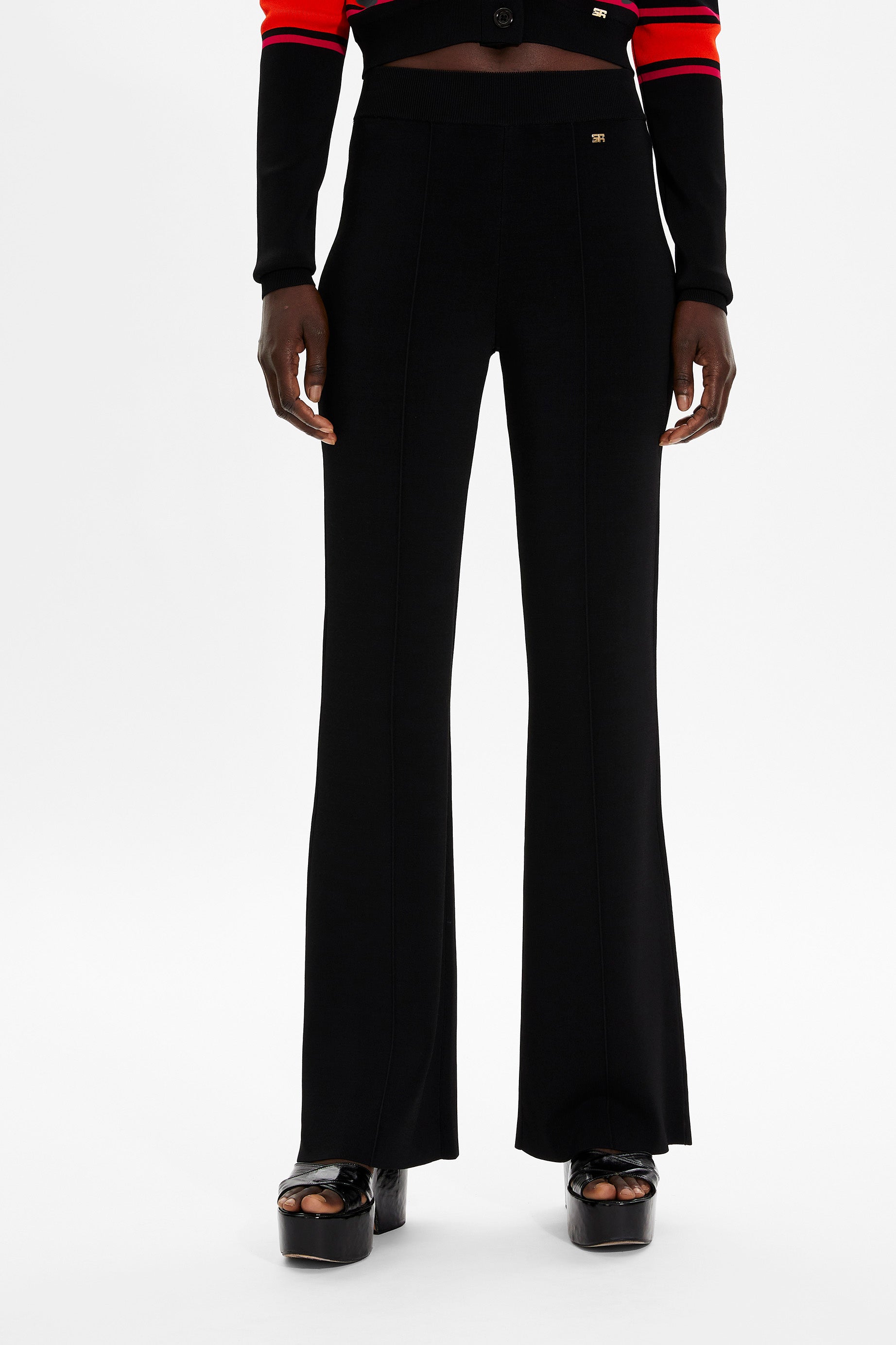 Pantalon flare fluide - Noir
