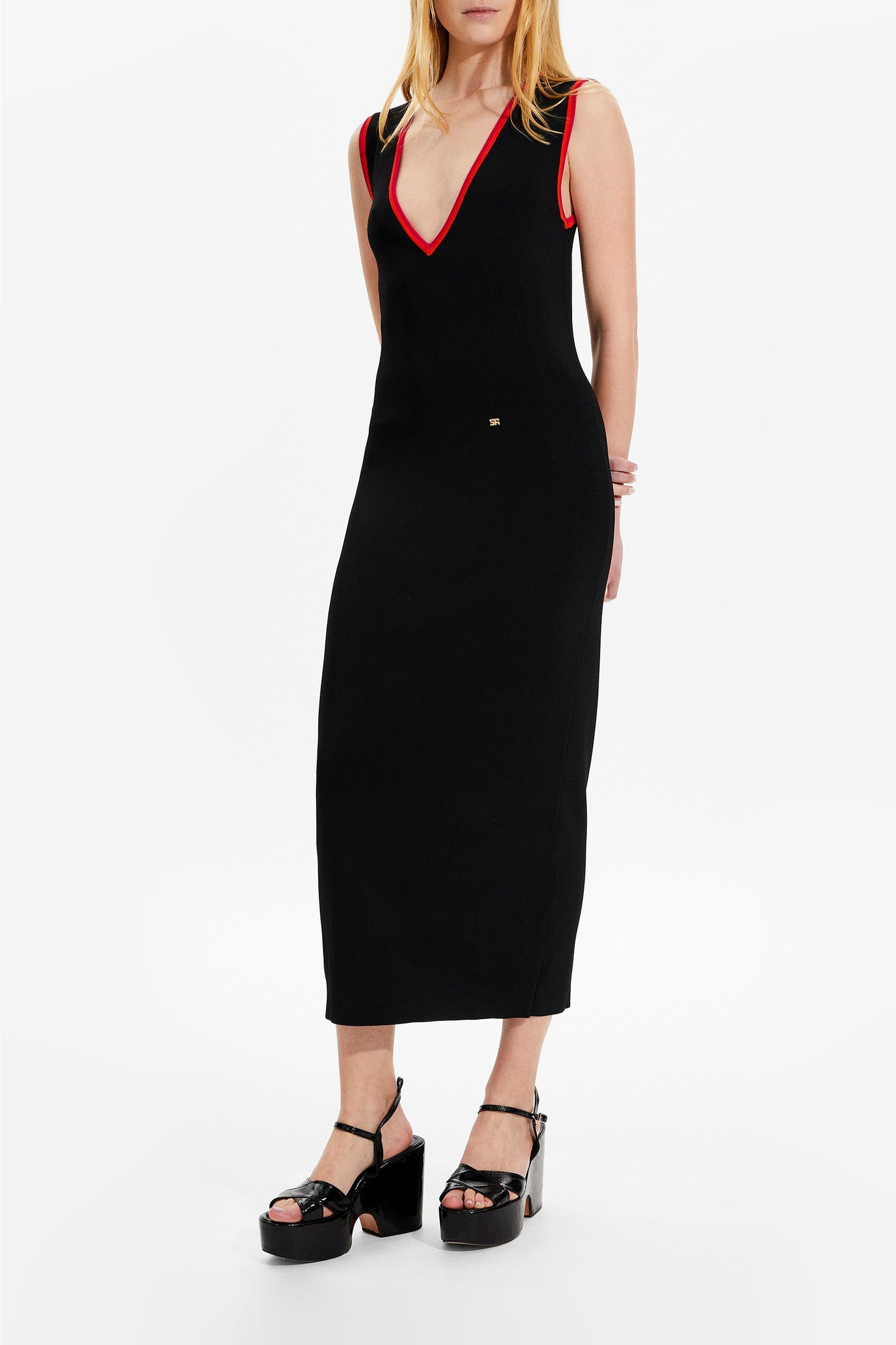Robe avec détails colorés - Noir