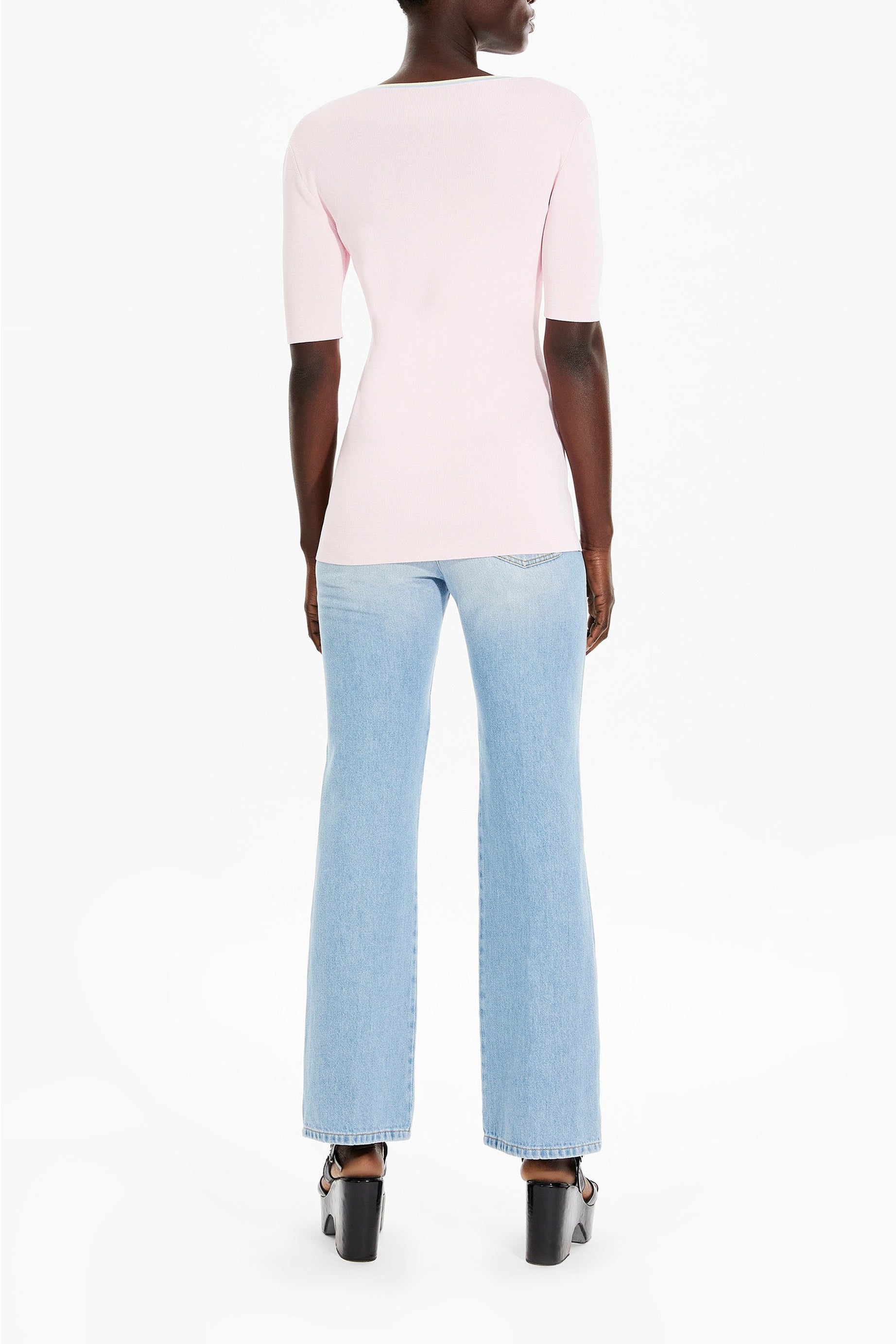 Top à encolure en v colorée - Baby Rose