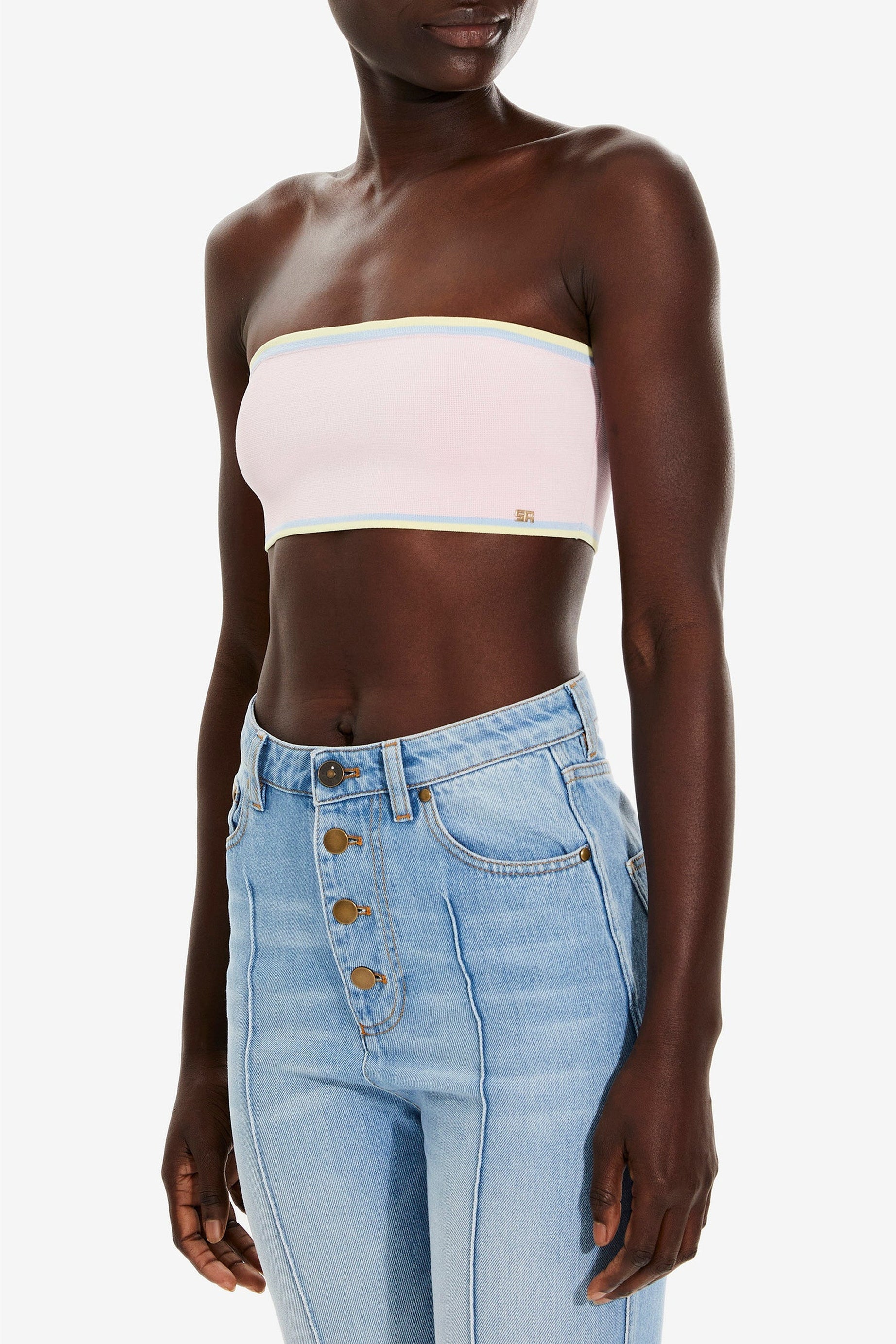 Bandeau avec bords contrastants - Baby Rose