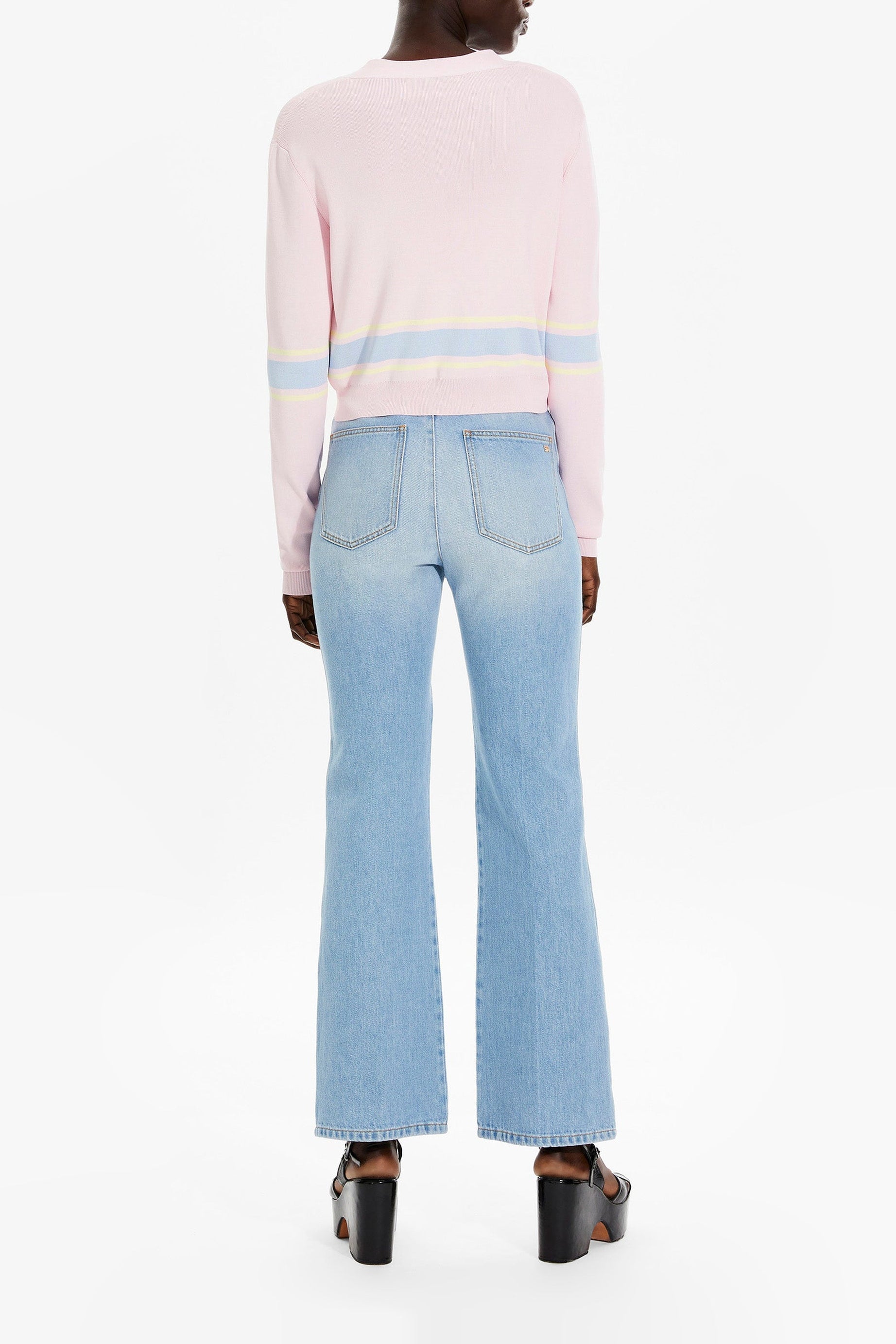 Cardigan rayé - Baby Rose