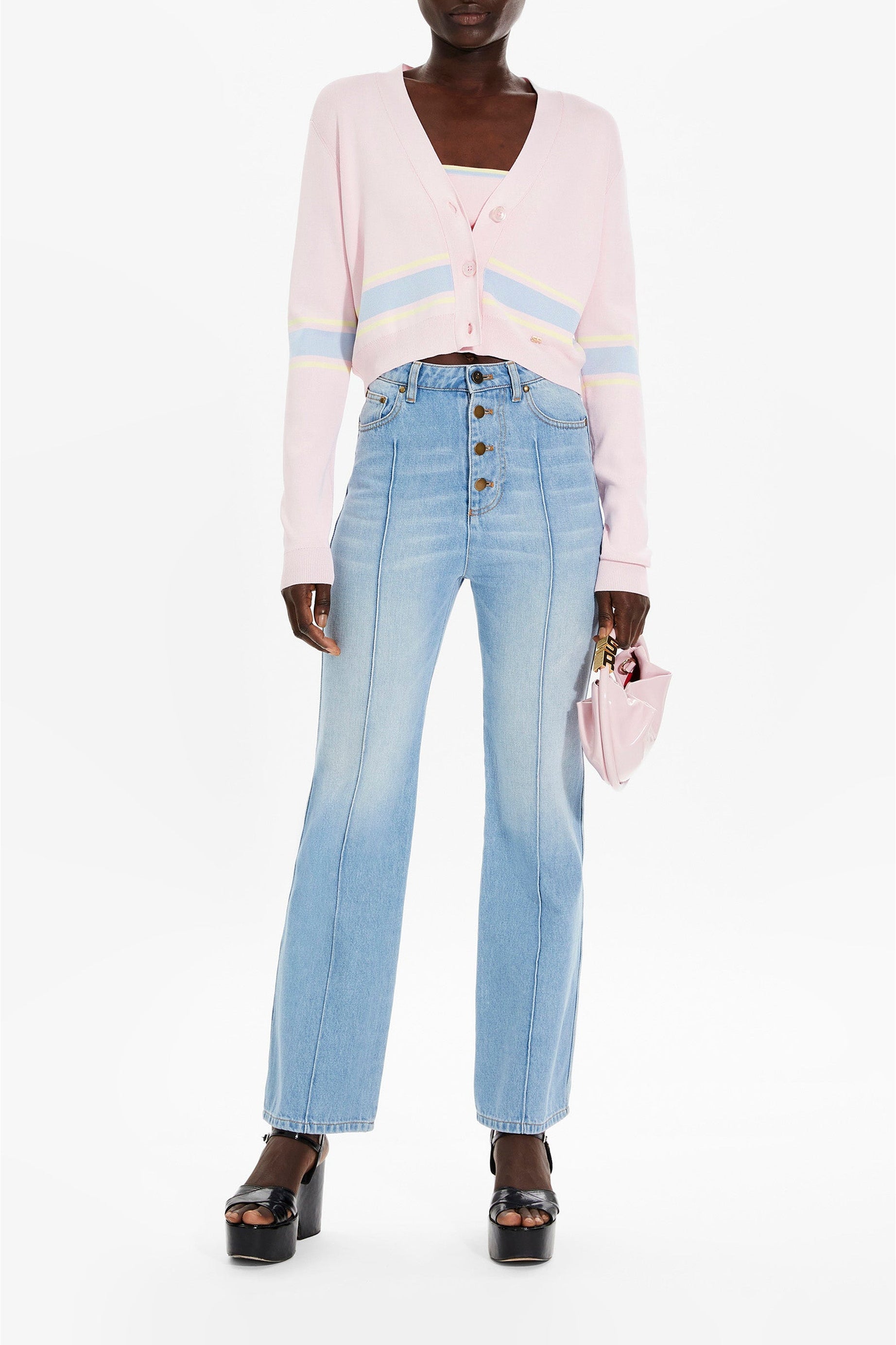 Cardigan rayé - Baby Rose