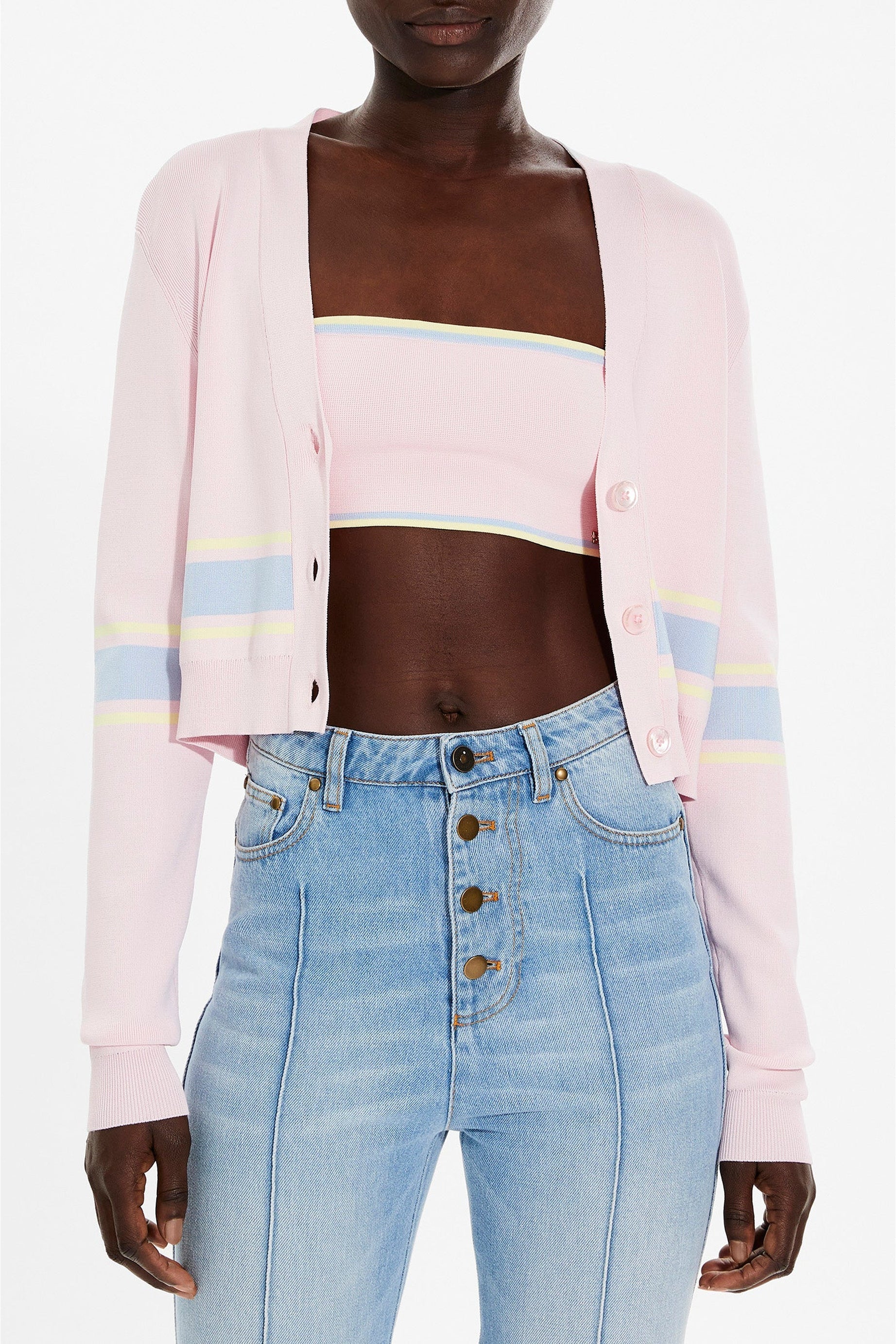 Cardigan rayé - Baby Rose