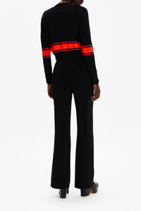 Cardigan rayé - Noir
