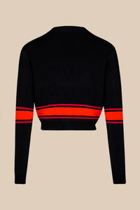 Cardigan rayé - Noir