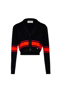 Cardigan rayé - Noir