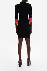 Robe courte côtelé - Noir