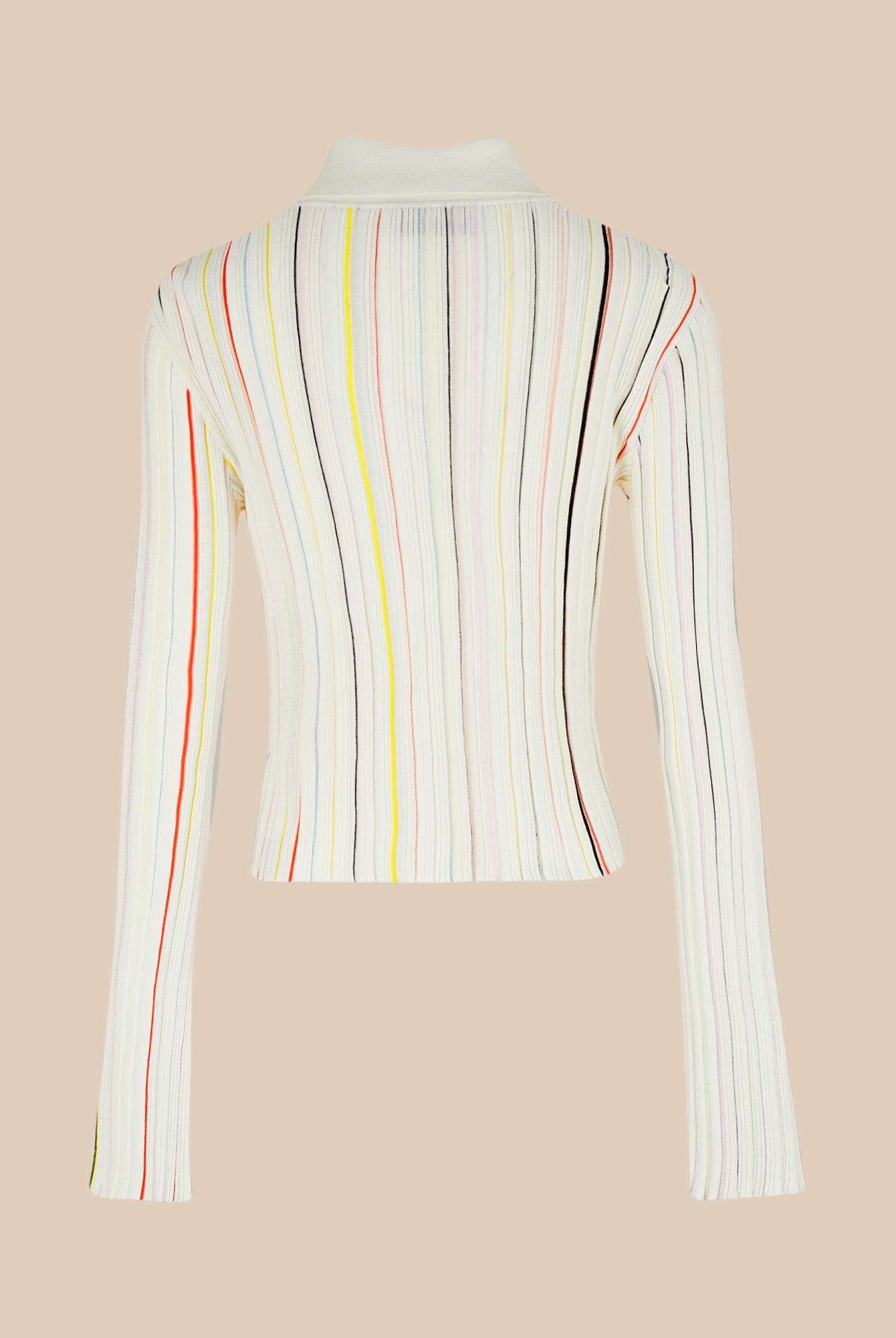 Chemise plissée rayée - Écru