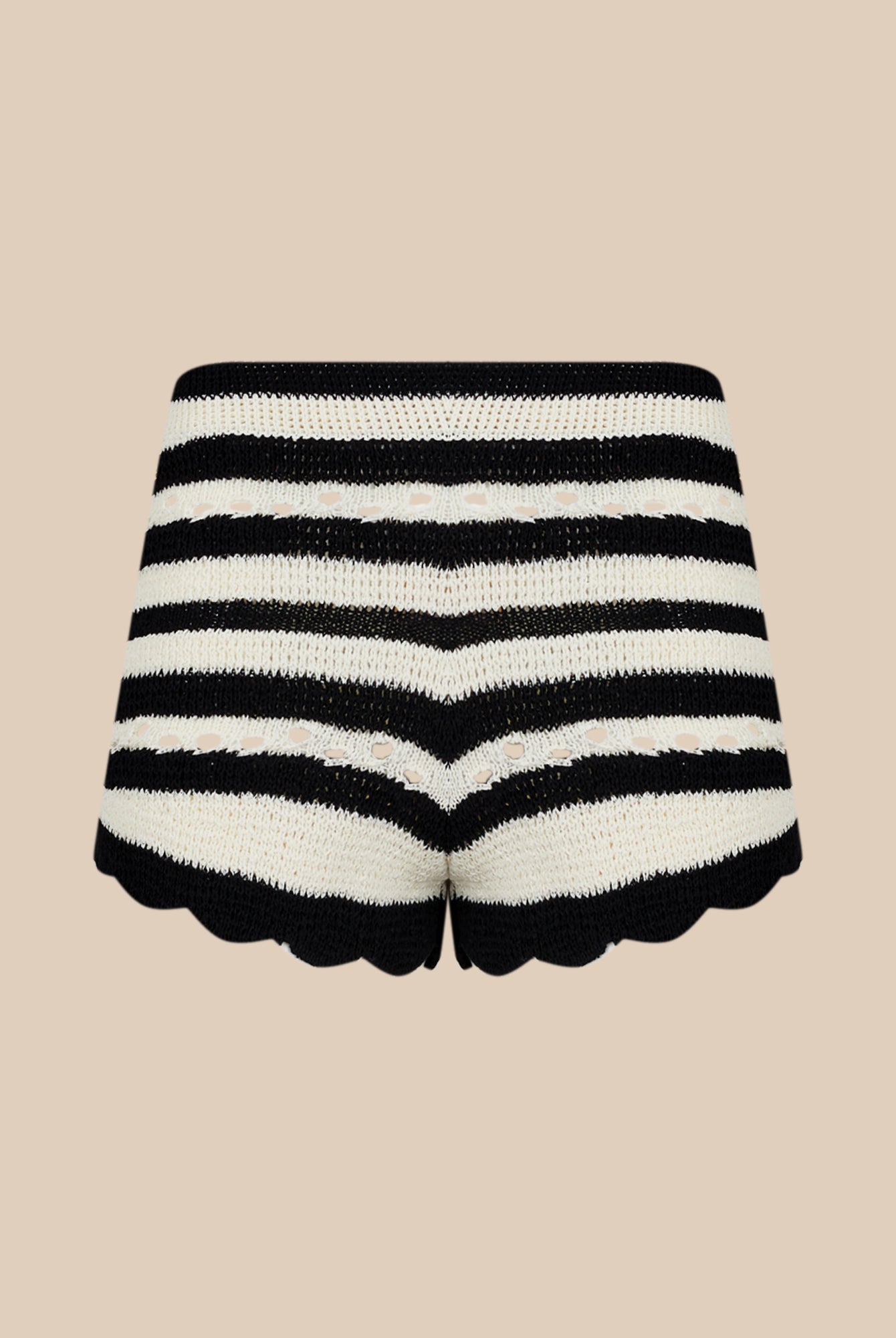Short rayé bicolore - Noir & Écru