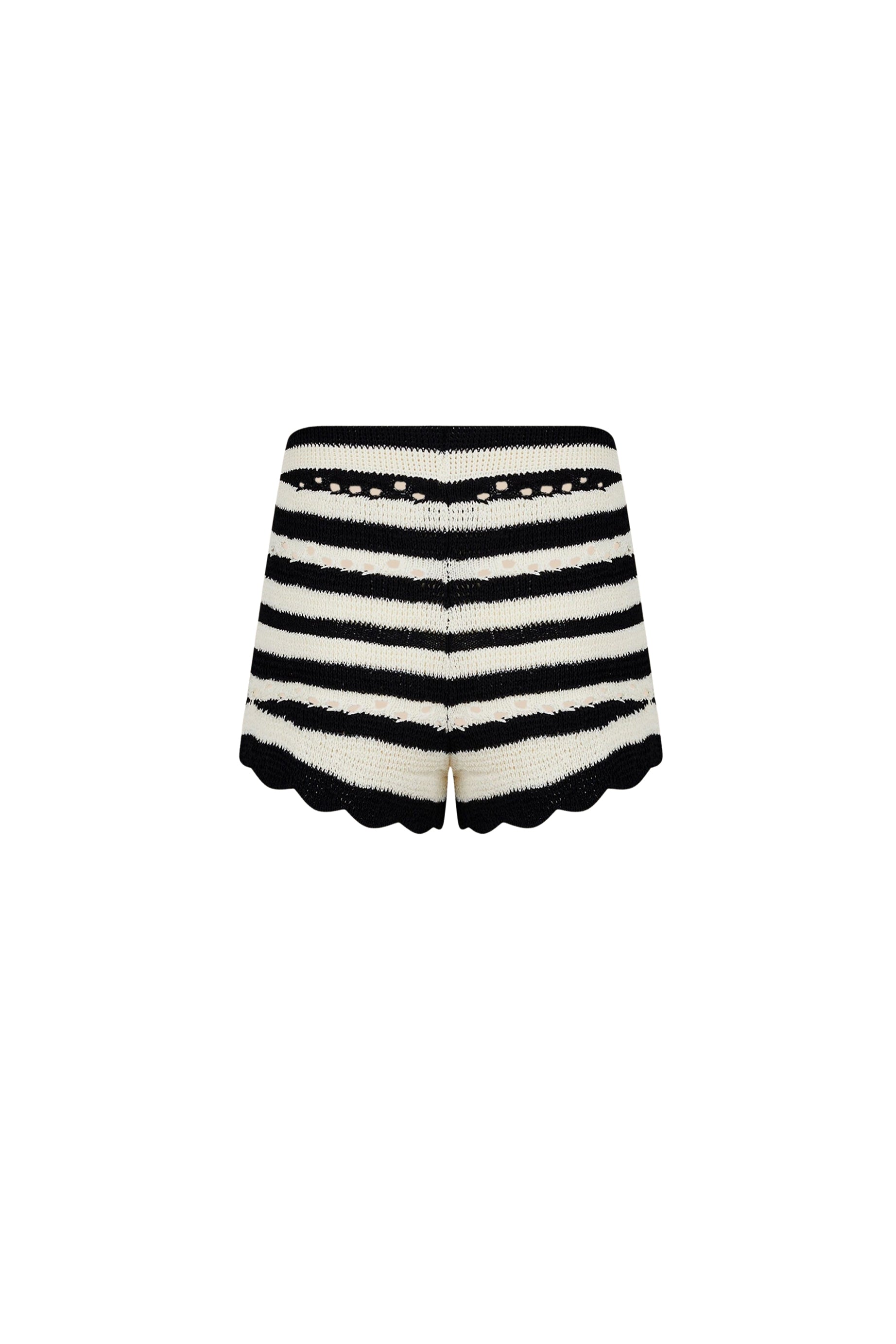 Short rayé bicolore - Noir & Écru