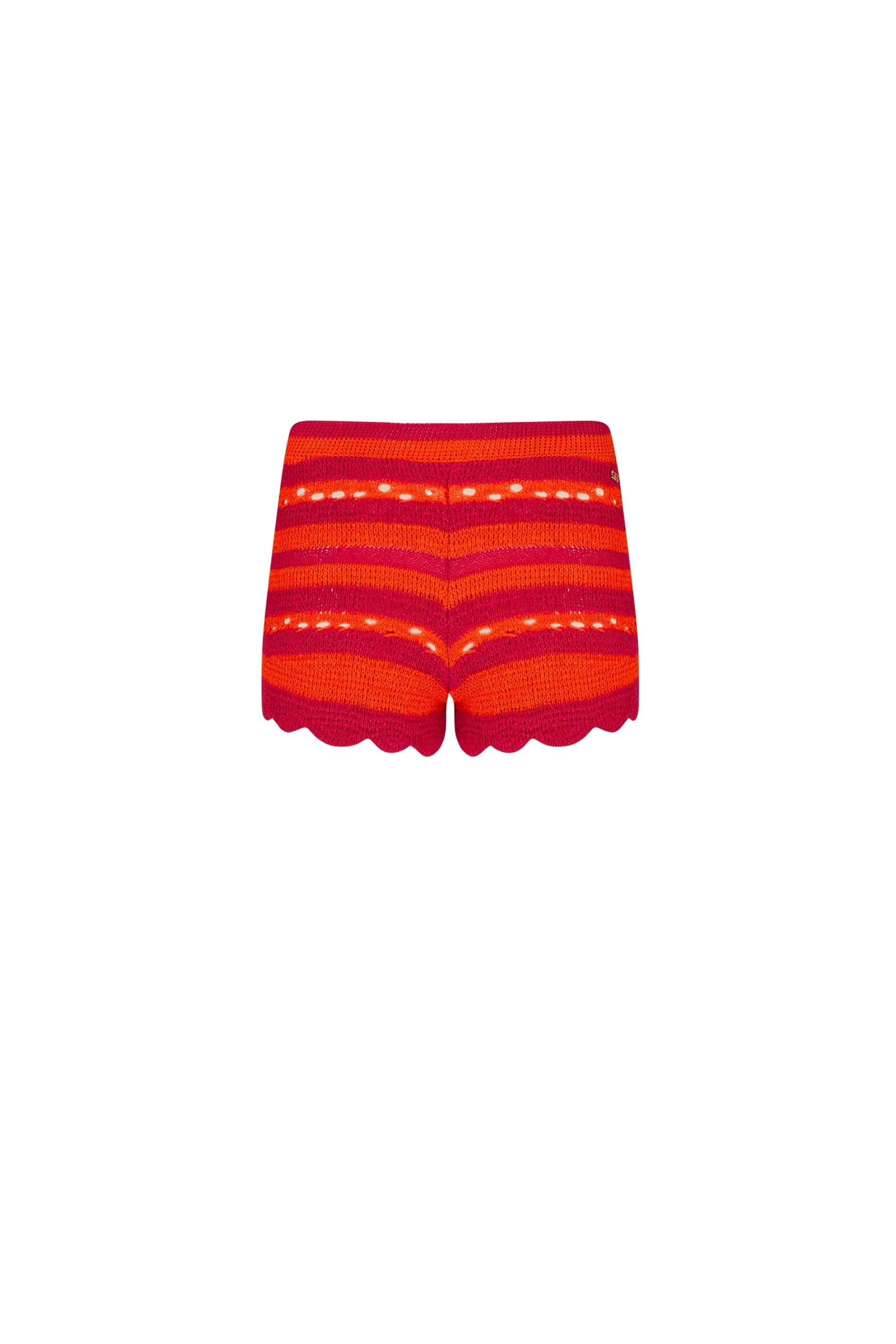 Short rayé bicolore - Fuchsia & Corail