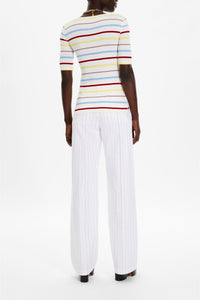 T-shirt rayé - Multicolor Blanc