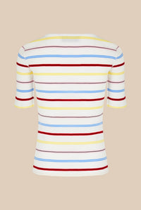 T-shirt rayé - Multicolor Blanc