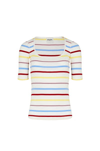 T-shirt rayé - Multicolor Blanc