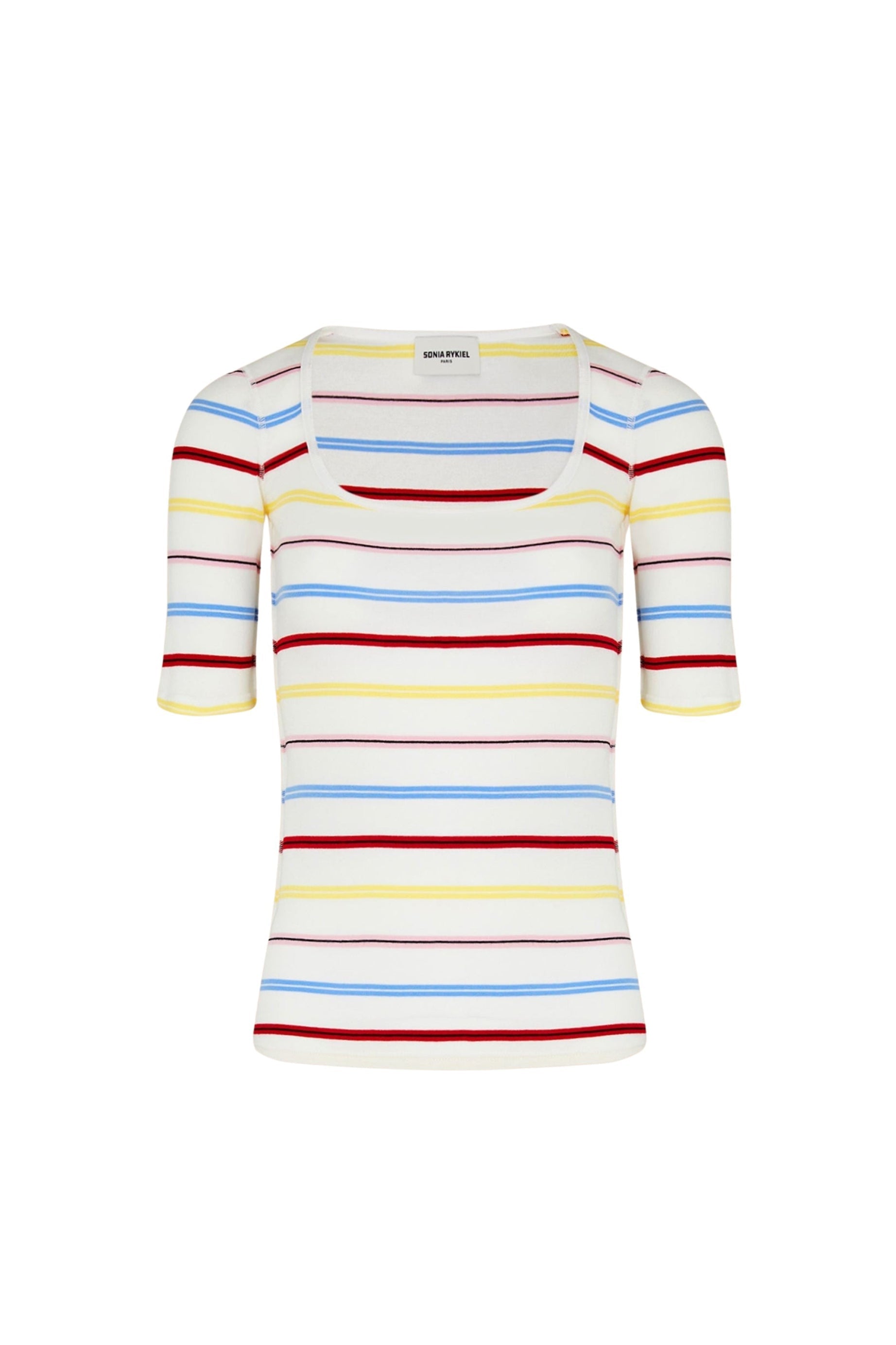 T-shirt rayé - Multicolor Blanc