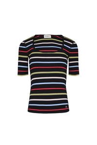 T-shirt rayé - Multicolor Noir