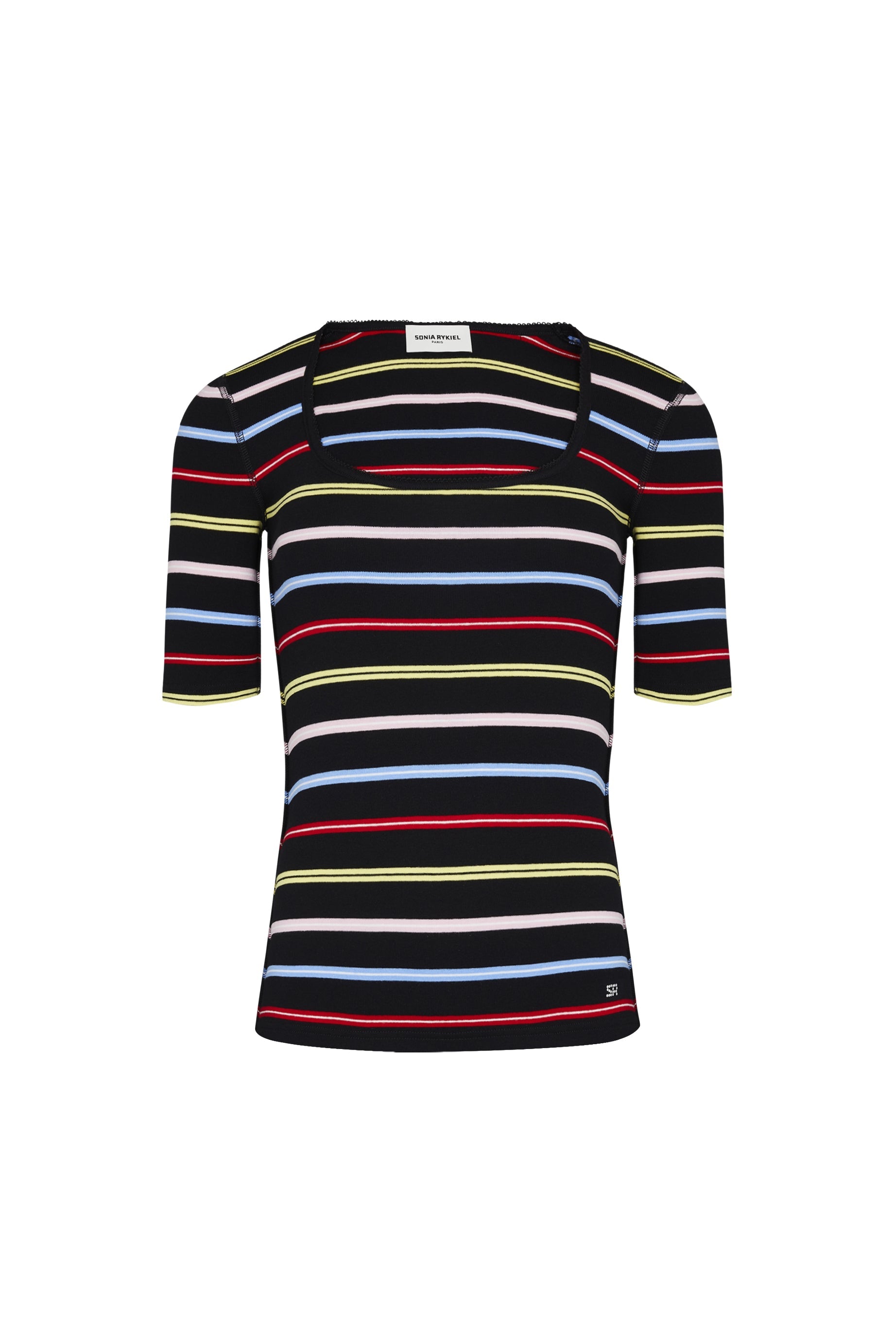 T-shirt rayé - Multicolor Noir
