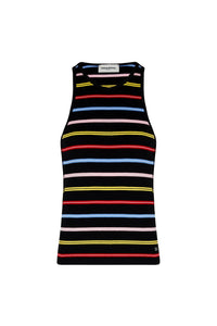 Débardeur rayé à picots - Multicolor Noir