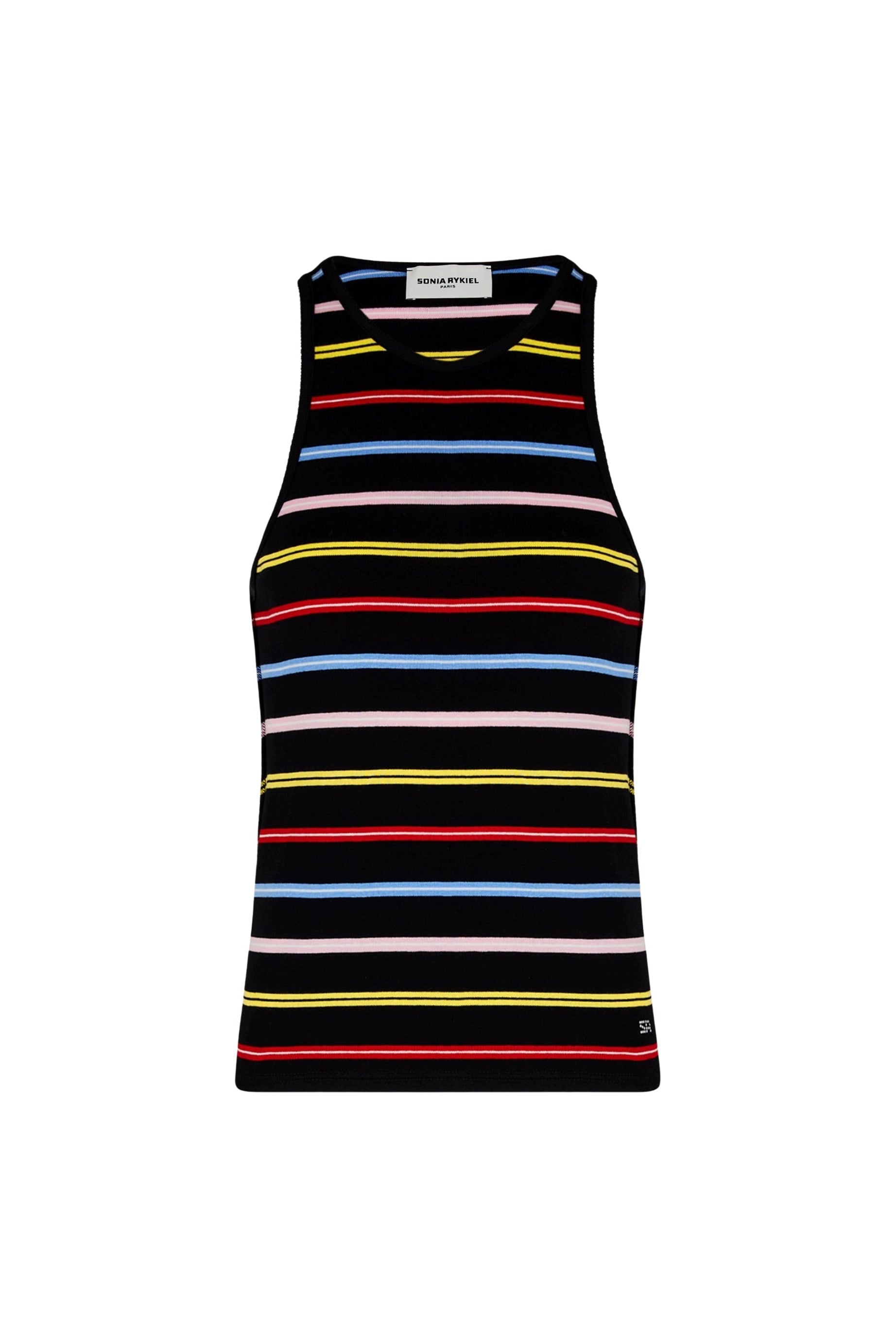 Débardeur rayé à picots - Multicolor Noir