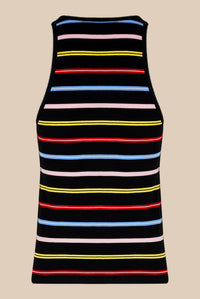 Débardeur rayé à picots - Multicolor Noir