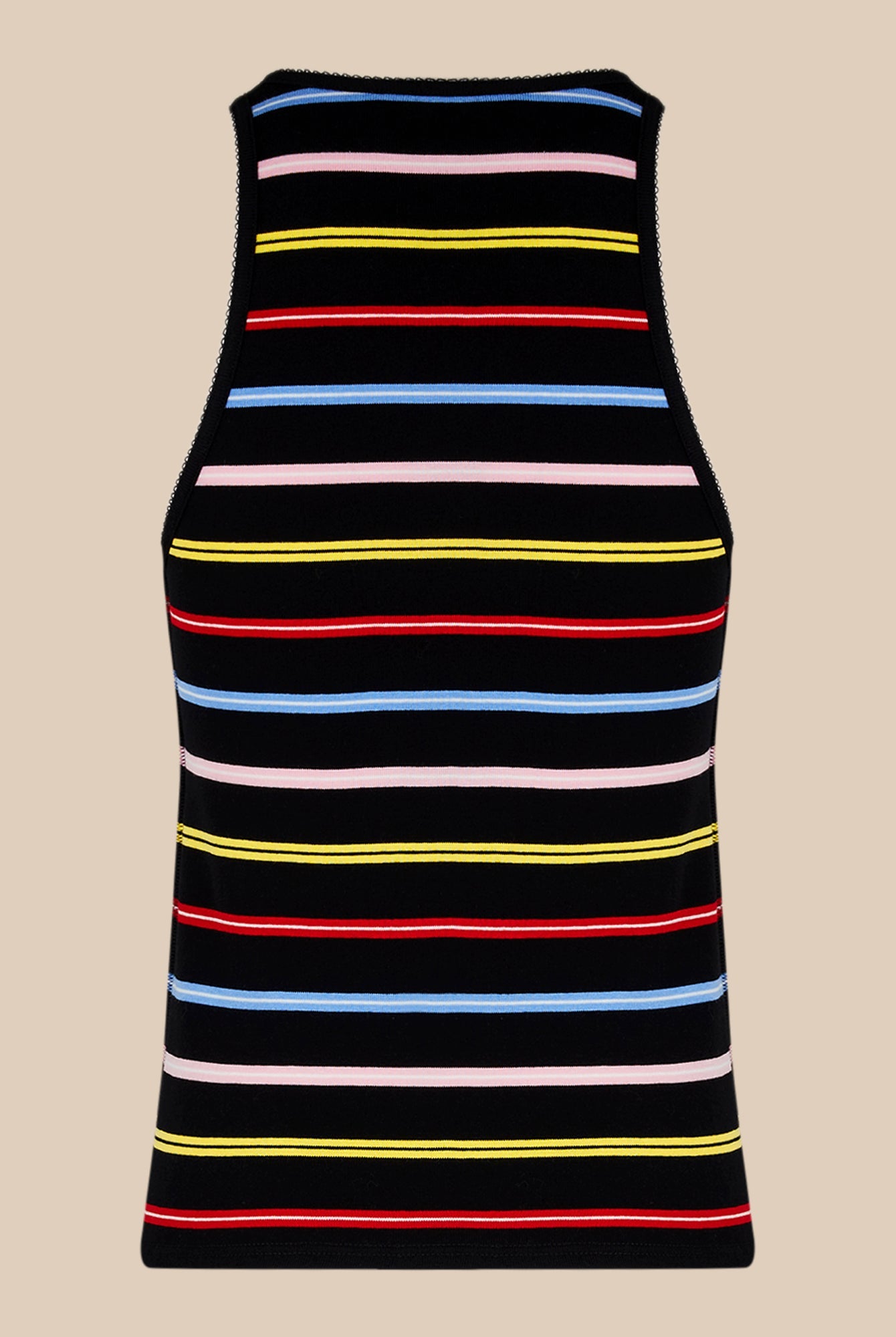 Débardeur rayé à picots - Multicolor Noir