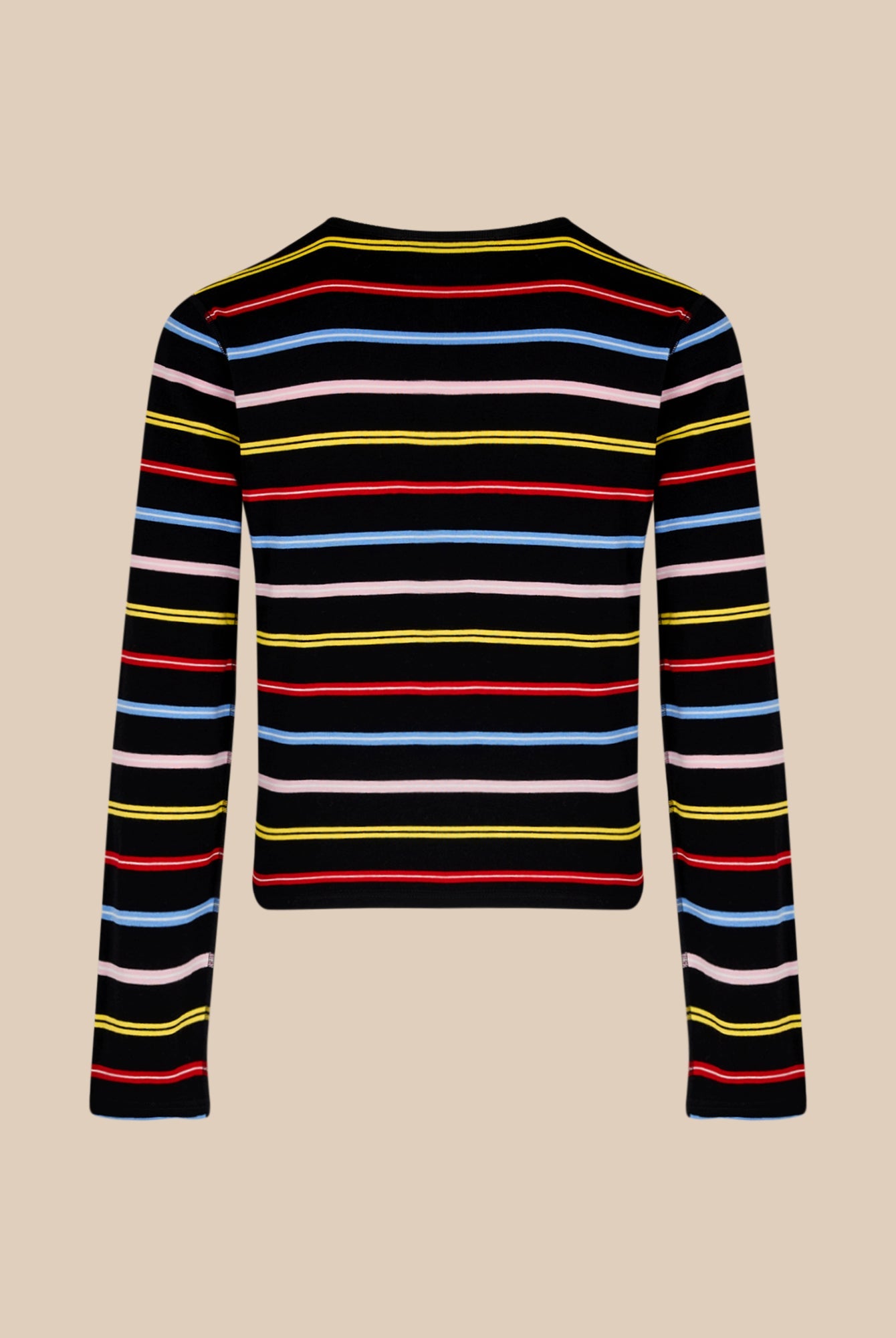 Cardigan rayé à picots - Multicolor Noir