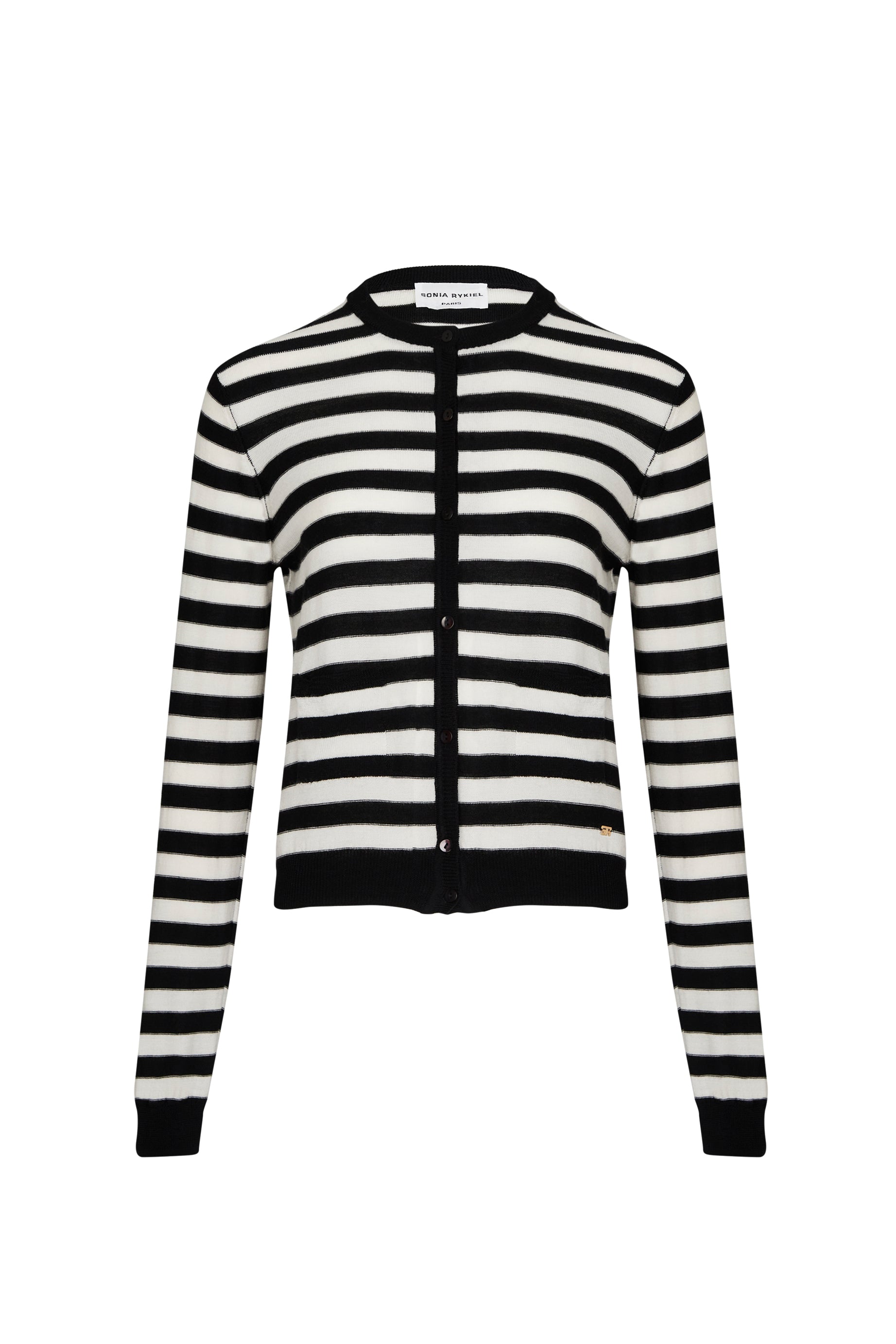 Cardigan Rykiel Forever en laine - Noir & Blanc