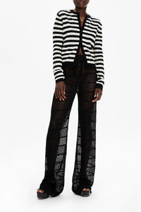 Cardigan Rykiel Forever en laine - Noir & Blanc