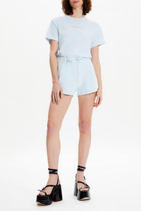 Short velours à strass - Baby Blue