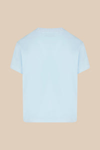 T-shirt effet peau de pêche - Baby Blue