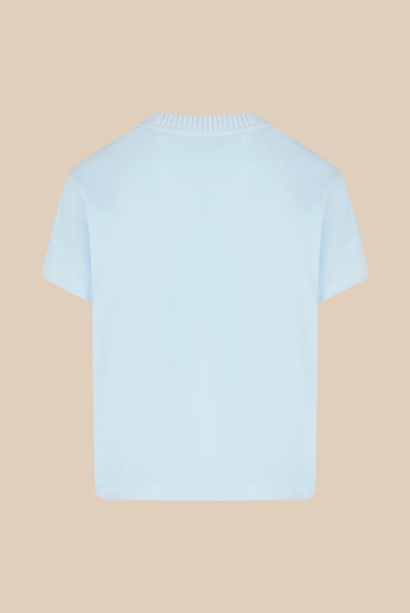 T-shirt effet peau de pêche - Baby Blue