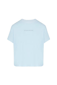T-shirt effet peau de pêche - Baby Blue