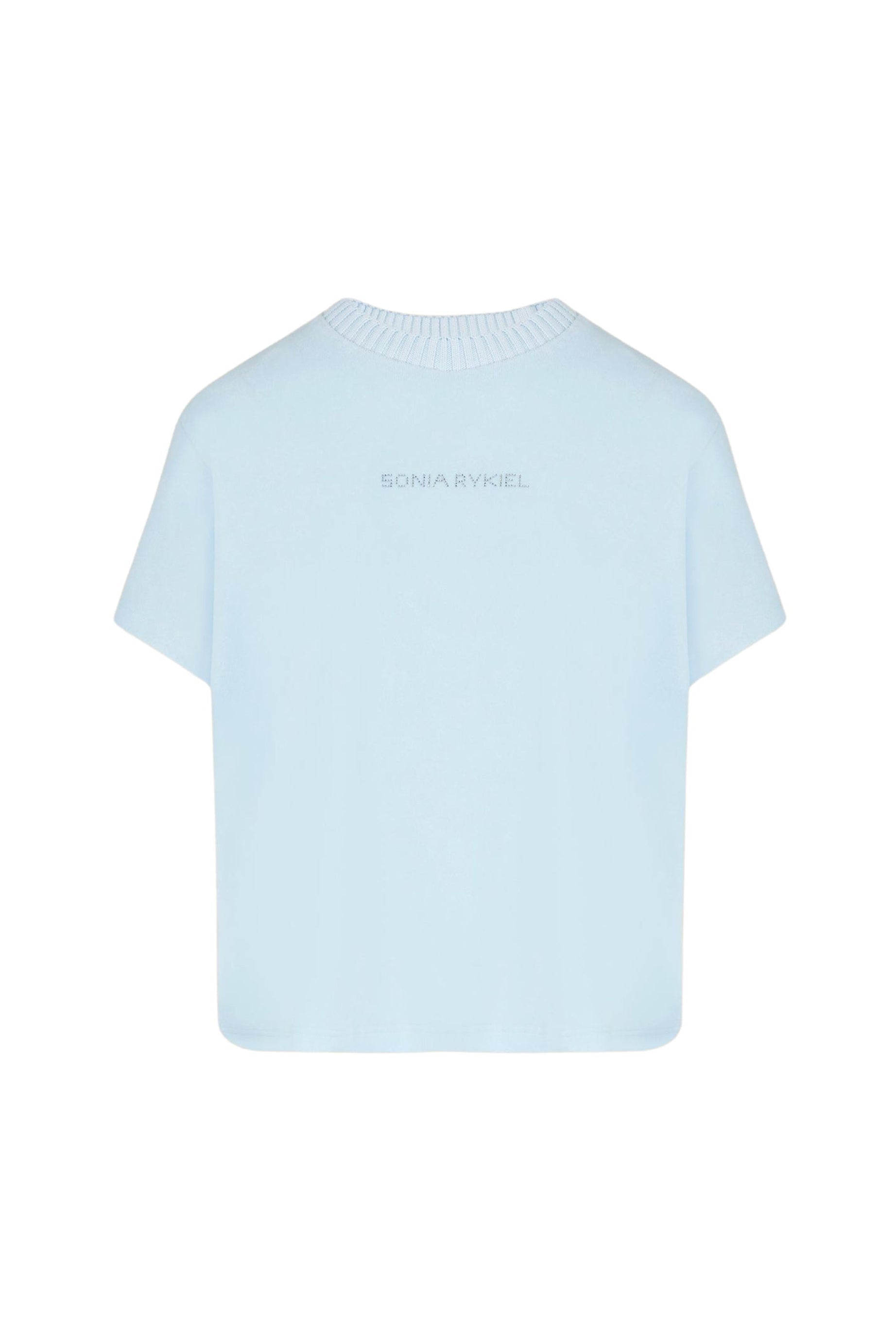T-shirt effet peau de pêche - Baby Blue