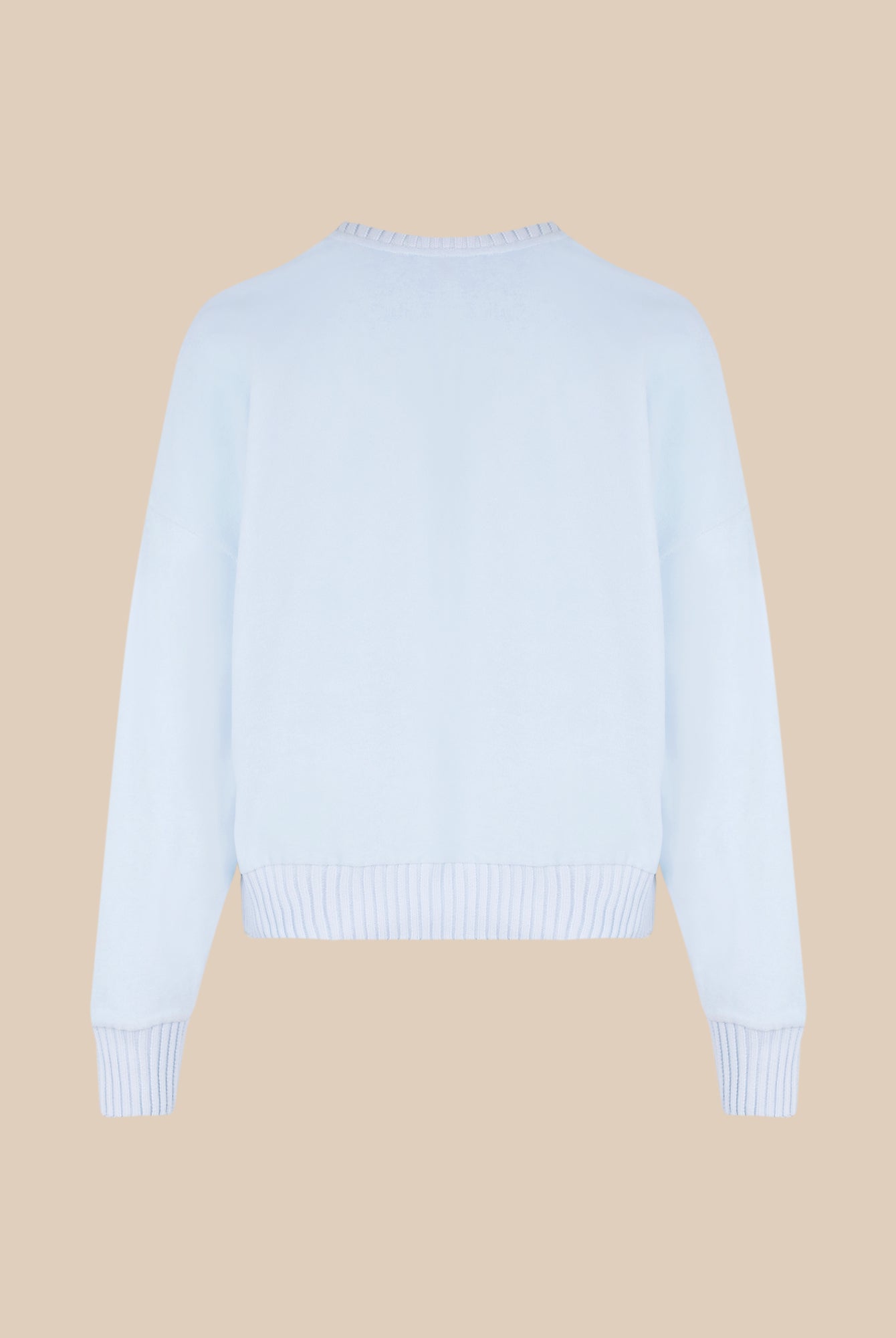 Sweat cneck à strass - Baby Blue