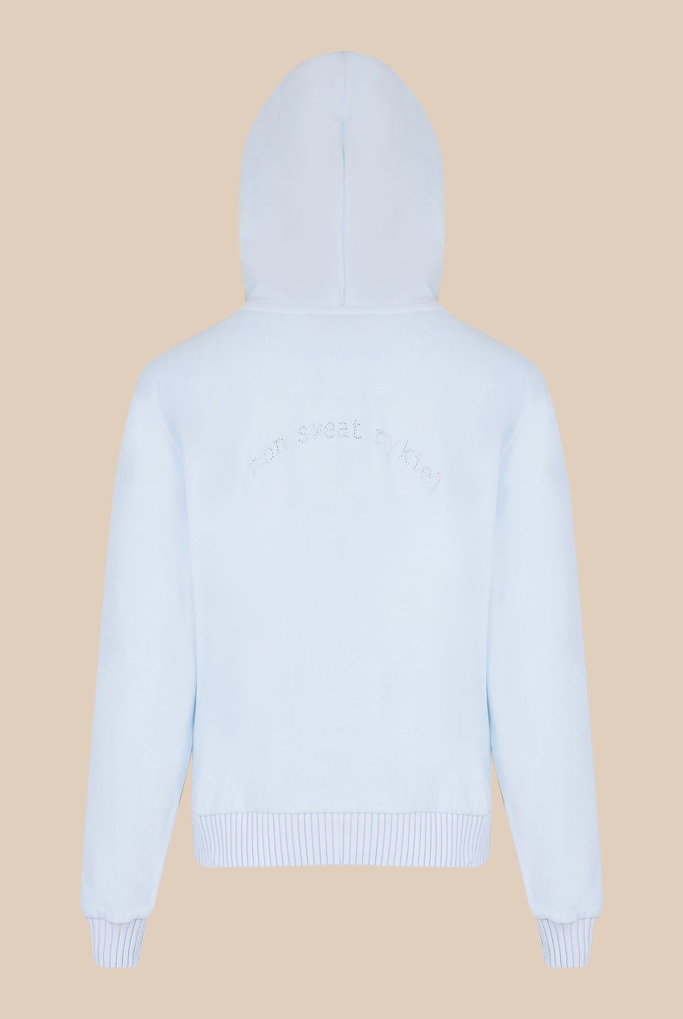 Pull hoodie à strass - Baby Blue