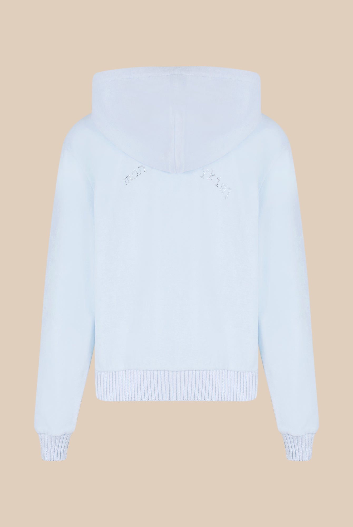 Pull hoodie à strass - Baby Blue