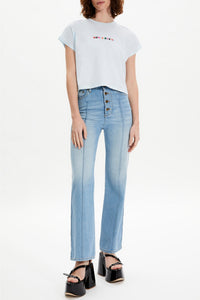 T-shirt court logo Sonia Rykiel coloré - Baby Blue