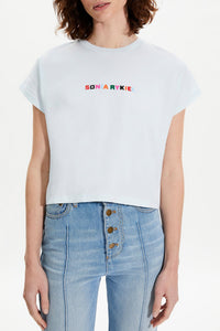 T-shirt court logo Sonia Rykiel coloré - Baby Blue