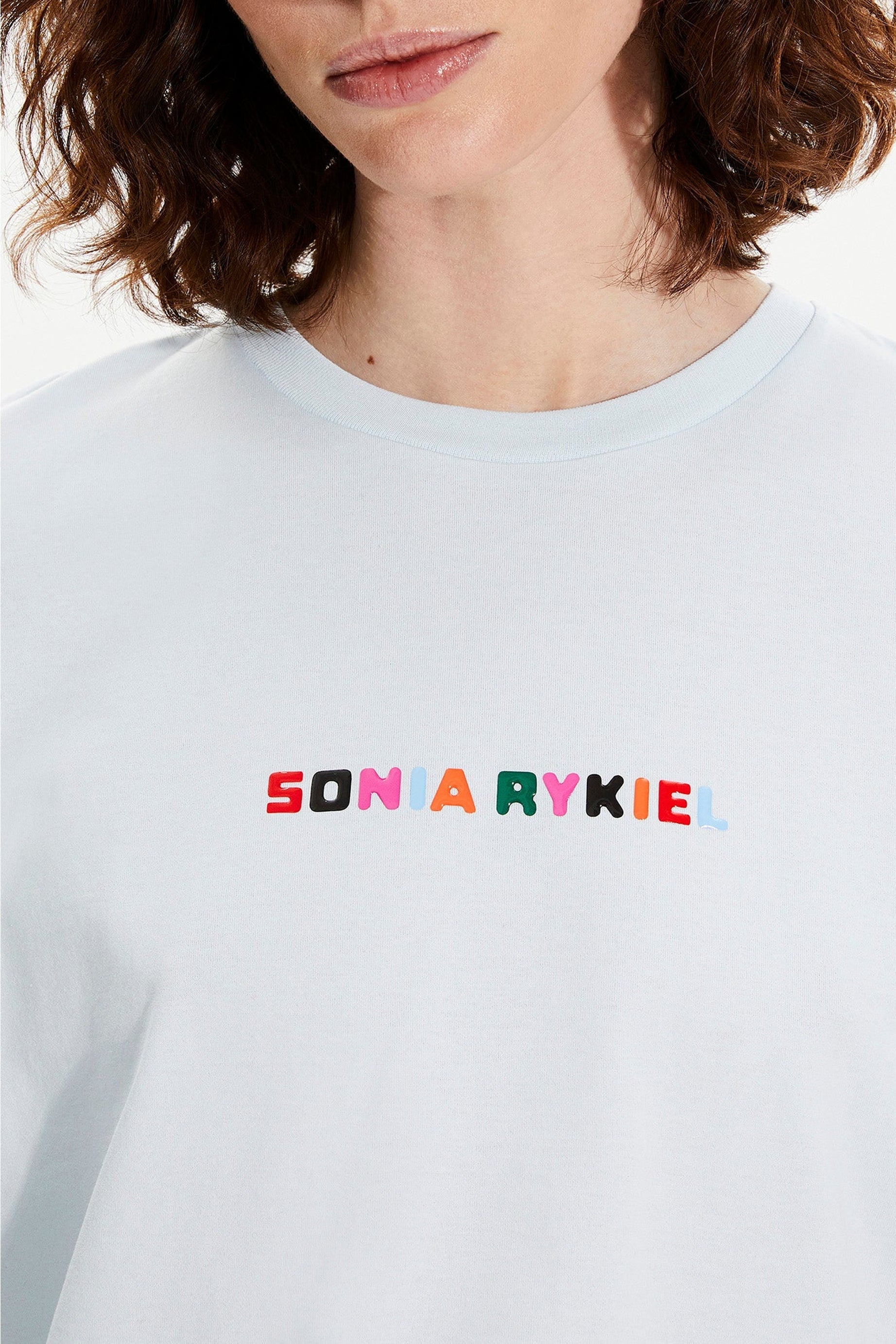 T-shirt court logo Sonia Rykiel coloré - Baby Blue
