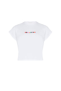 T-shirt court logo Sonia Rykiel coloré - Baby Blue